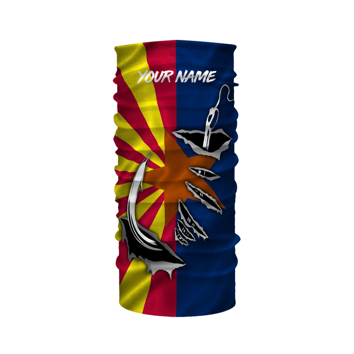 Custom Arizona Flag 3D Fish hook UV Protection quick-dry Fishing Bandana IPHW473