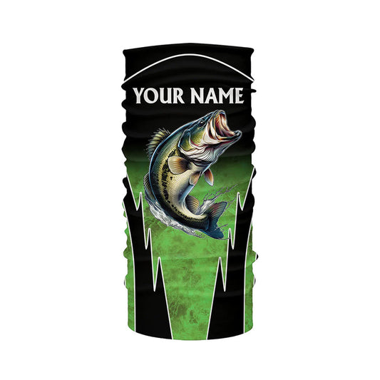 Largemouth Bass fishing green camo Custom performance long sleeve Bass fishing jerseys NQS7282