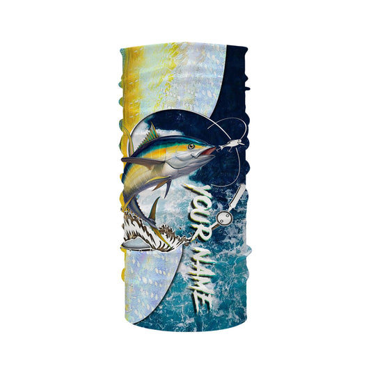 Tuna fishing Saltwater Fish ocean camo UV protection customize name fishing shirts - NQS1352