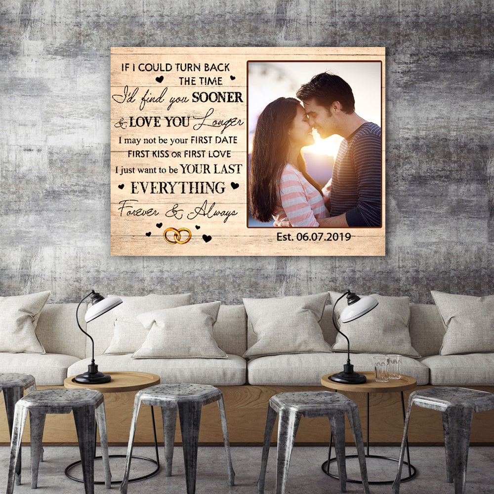 Personalized Custom Photo Canvas, I love you Forever & Always , Anniversary Gifts D05 NQS1257