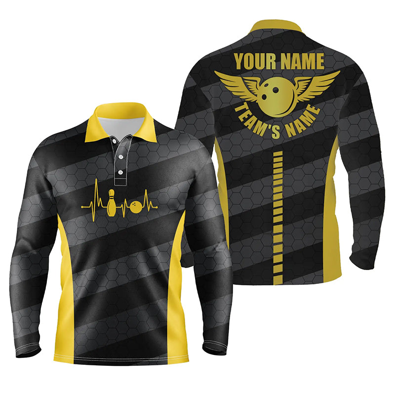 personalized bowling shirt for men – custom name design side view