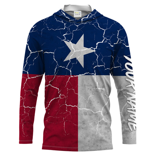 Distressed Texas Flag Performance Shirts Sun/UV Protection - Personalized Texas Apparel, Gifts for Men, Women and Kid FSD2188