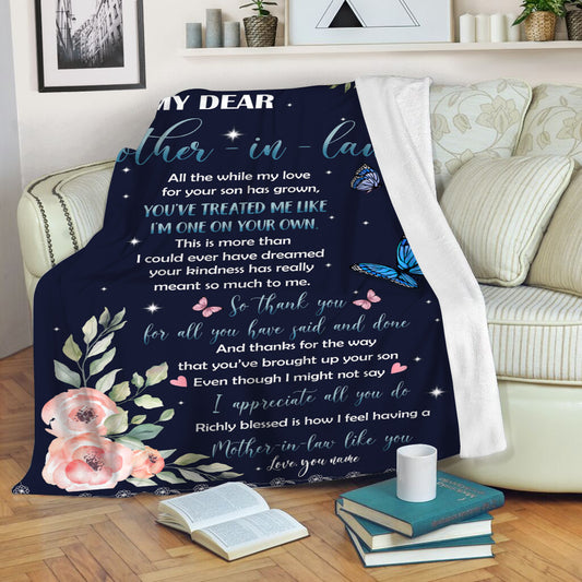 To Mother in law blanket I appreciate All you do gifts for mother in law - FSD1293