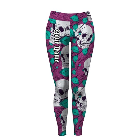 Skull Leggings Custom name Full printing leggings gifts for women skull lovers FSD1739