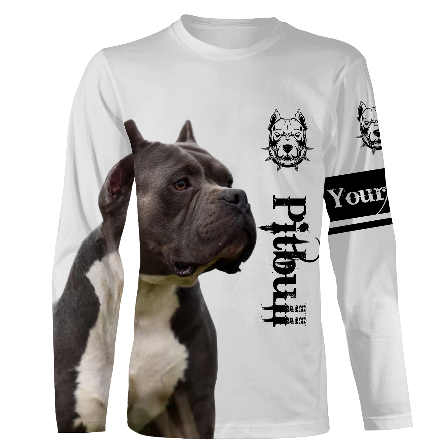 Love Pitbull Long Sleeve Hoodie| Custom Pitbull Shirt for Pitbull Dad, Pitbull Lover| JTSD241