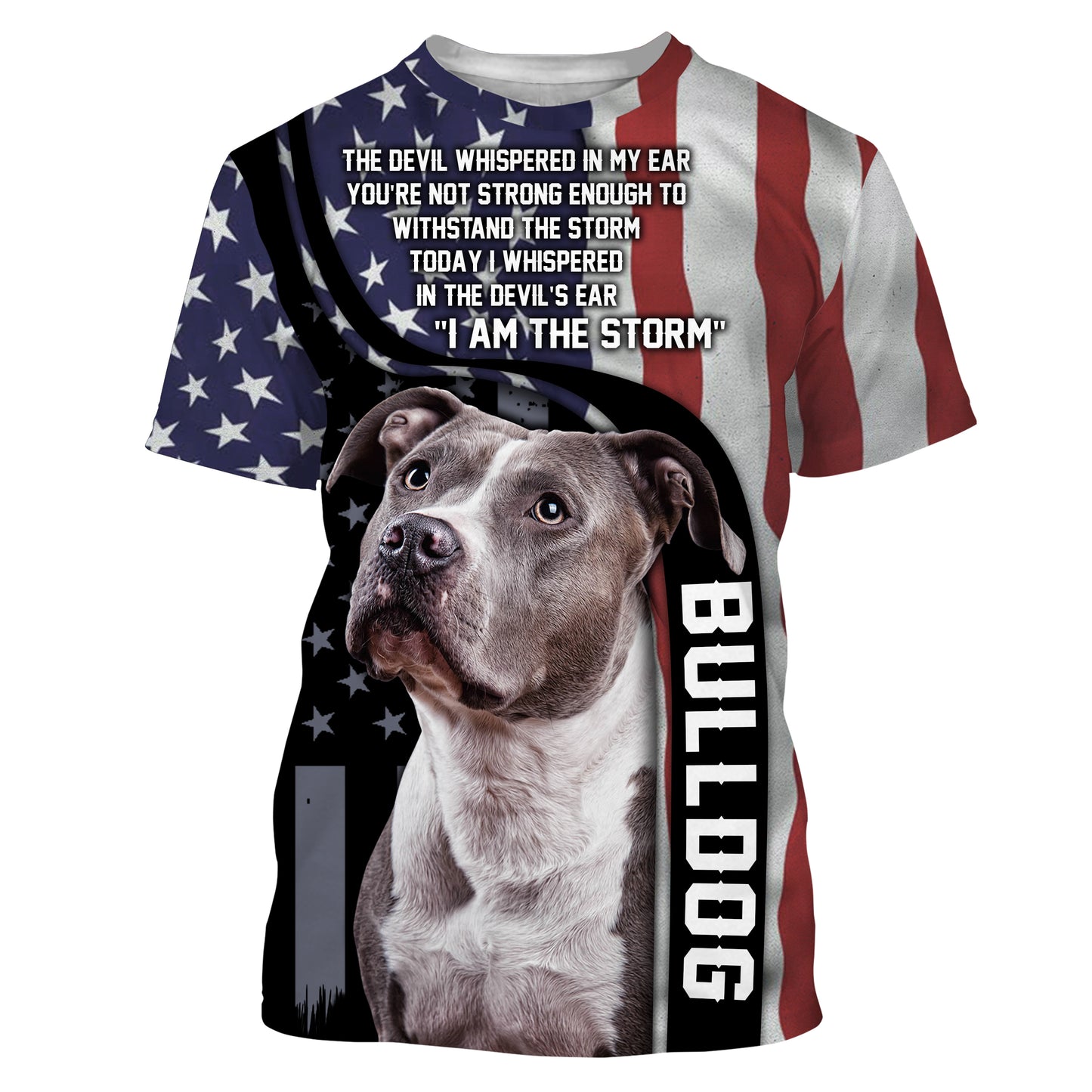 Dog 3D T-shirt| Bulldog Full American Flag Full Printed Shirt, Dog Mom Shirt, Dog Dad Shirt, Dog Lover Gift| JTSD153 A02M06