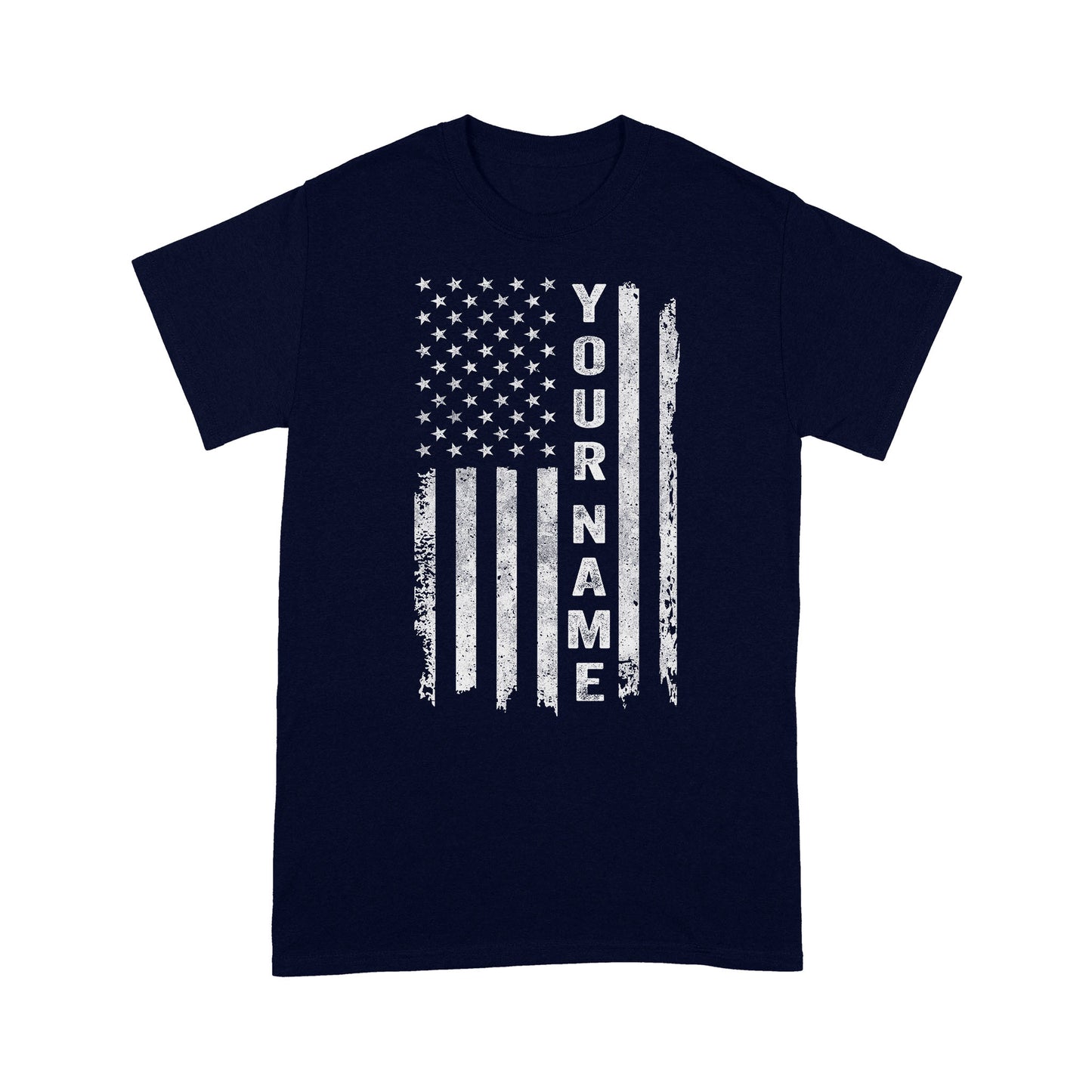 Custom name American flag shirt, personalized American patriot T-shirt, birthday gift, Christmas gift for dad, mom - NQS1290