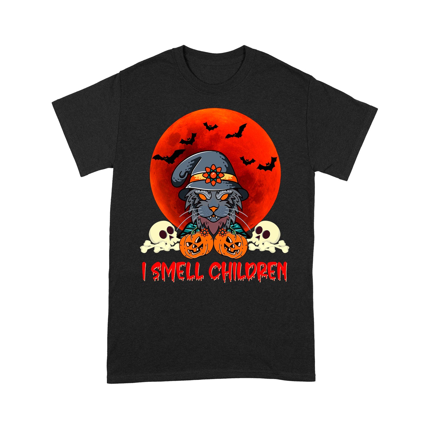 Cat Halloween T-shirt - I Smell Children| Funny Halloween Shirt for Cat Lovers| NH54