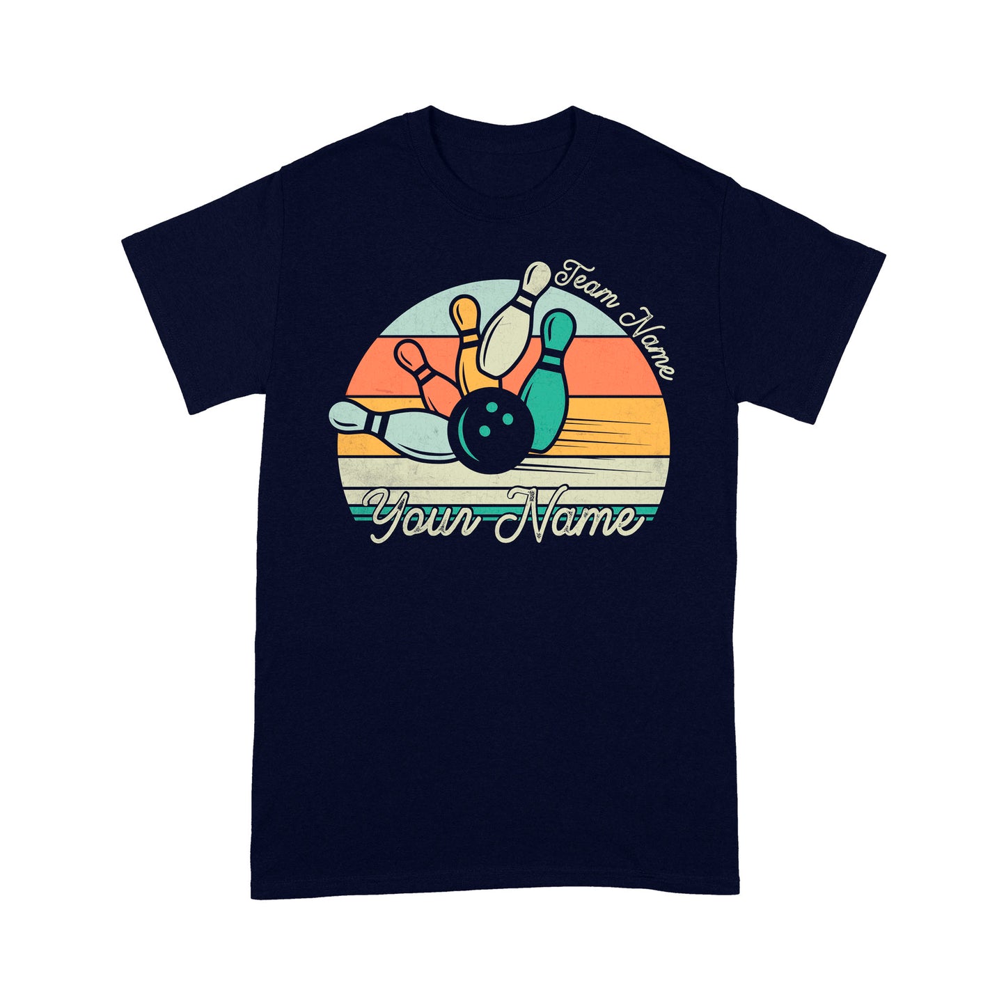 Custom Bowling Retro Shirt, Personalized Bowling Name T-Shirt