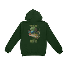 Load image into Gallery viewer, Funny Fishing Shirt Wishin' I Was Fishin Custom Name funny Bass fishing Hoodie D03 NQS9898
