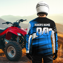 Load image into Gallery viewer, Custom Blue ATV Motocross Jersey for Adult Kids Youth Quad Dirt Bike Racing Shirt For Men Women NHN001