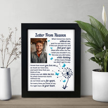 Load image into Gallery viewer, Memorial Shadow Box Letter from Heaven Sympathy Picture Frame Gifts for Loss of Loved One 2x3 Photo TND7
