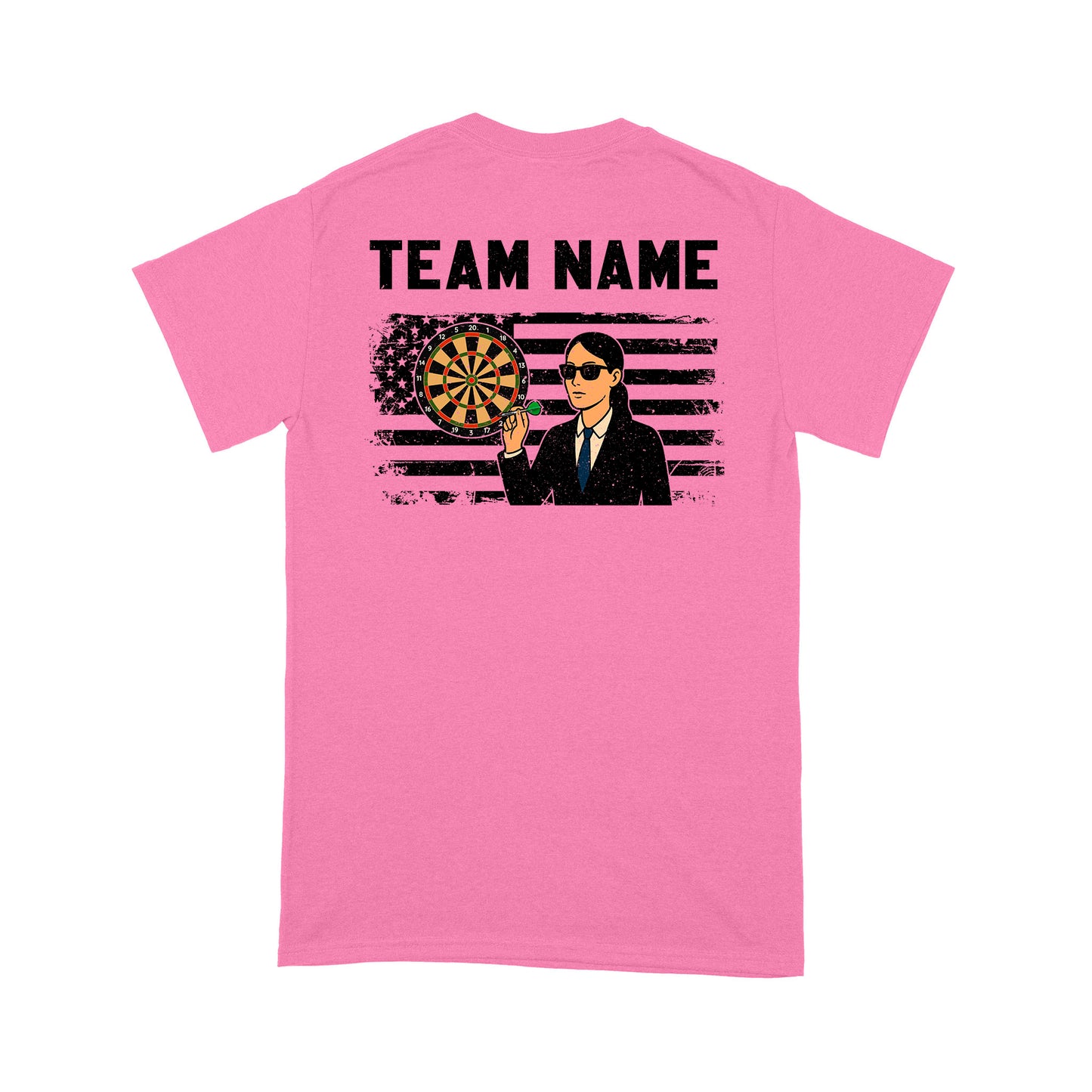 US Flag Dartboard Grunge Custom Name Shirts Dart Shirts For Women, Darts For Gift NYN0175