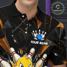 Load image into Gallery viewer, Custom Funny Duck Bowling Team Shirt Bowling Jersey for Men Polo &amp; Quarter-Zip Bowling Outfit QZT1137