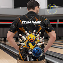 Load image into Gallery viewer, Custom Funny Duck Bowling Team Shirt Bowling Jersey for Men Polo &amp; Quarter-Zip Bowling Outfit QZT1137