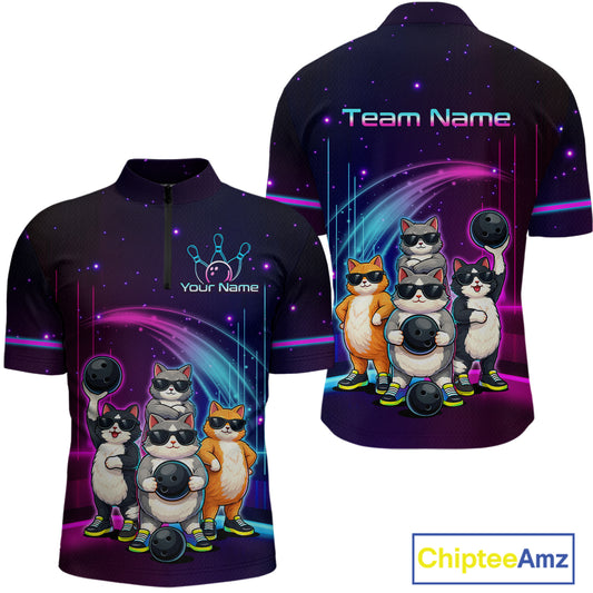 Colorful sports jersey with cartoon cats and 'Team Name' text on a white background