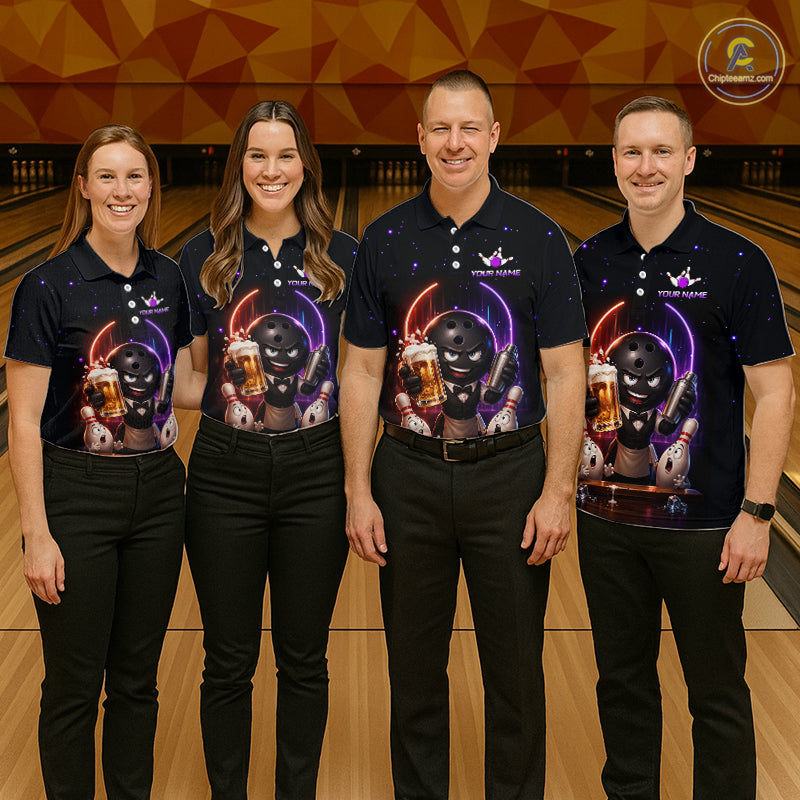 Custom Beer Bowling Shirt for Women Funny Bowling Team Jersey Polo & Quarter-Zip QZT1222