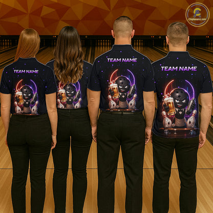 Custom Beer Bowling Shirt for Women Funny Bowling Team Jersey Polo & Quarter-Zip QZT1222