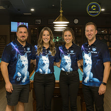Load image into Gallery viewer, Custom Wolf 8 Ball Billiard Shirts for Women Billiard Jersey Polo &amp; 1/4 Zip Pool Shirt BHT26
