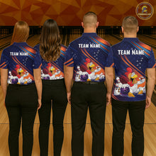 Load image into Gallery viewer, Funny Chicken Polo Bowling Shirt for Women Custom Bowling Jersey 1/4 Zip Bowling Outfit QZT826