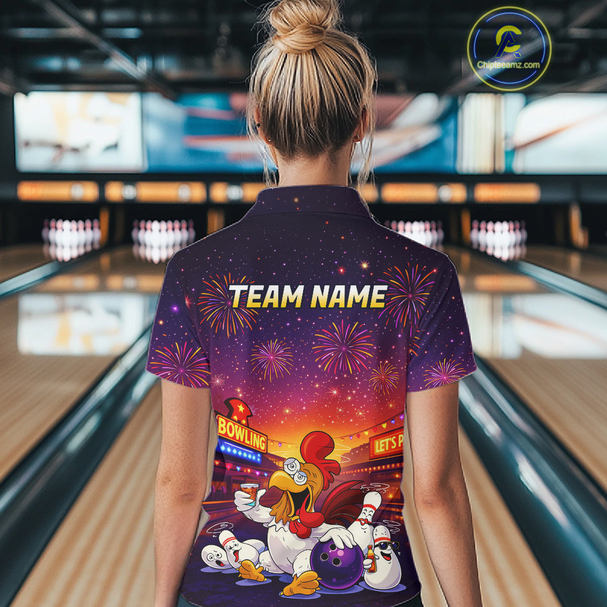Custom Funny Kitchen Bowling Team Shirt for Women Bowling Jersey Polo & Quarter-Zip Bowling Outfit QZT885