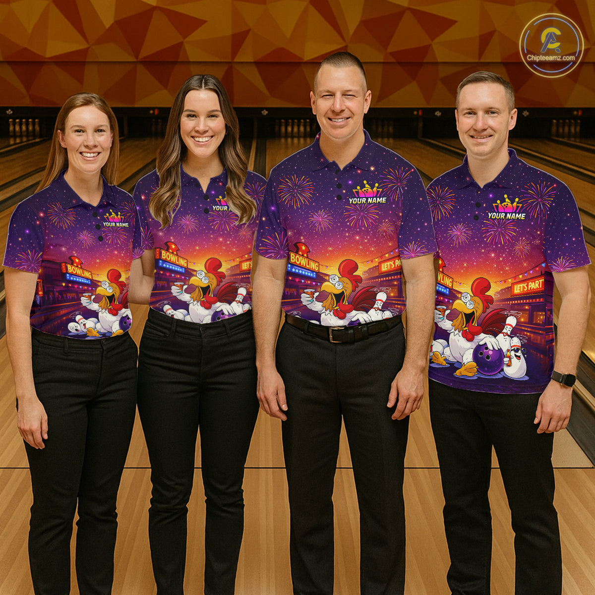 Custom Funny Kitchen Bowling Team Shirt for Men Bowling Jersey Polo & Quarter-Zip Bowling Outfit QZT885