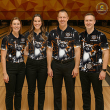 Load image into Gallery viewer, Custom Orange Funny Raccoon Dart Team Shirt for Women Dart Jersey Polo &amp; /4-Zip Dartboard Shirt Outfit DHT29