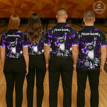 Load image into Gallery viewer, Custom Purple Funny Raccoon Dart Team Shirt for Women Dart Jersey Polo &amp; /4-Zip Dartboard Shirt Outfit DHT29