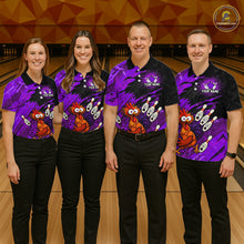 Load image into Gallery viewer, Custom Purple Chicken Bowling Team Jersey Funny Bowling Shirt for Women Polo &amp; Quarter-Zip QZT1139