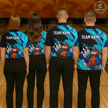 Load image into Gallery viewer, Custom Cyan Chicken Bowling Team Jersey Funny Bowling Shirt for Women Polo &amp; Quarter-Zip QZT1139