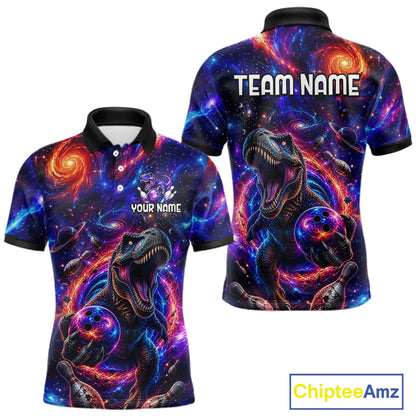 Galaxy Funny Bowling Shirt for Men Custom Bowling League Jersey Polo & Quartr-Zip QZT1022