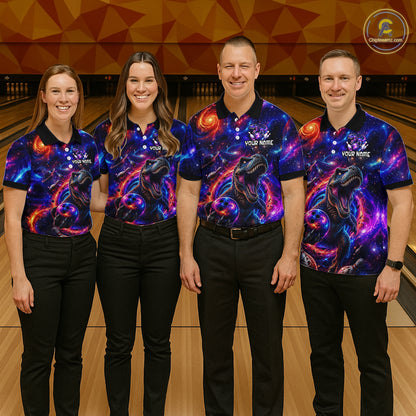 Galaxy Funny Bowling Shirt for Women Custom Bowling League Jersey Polo & Quartr-Zip QZT1022