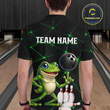 Load image into Gallery viewer, Green Funny Frog Bowling Shirt for Men Custom Bowling Jersey Polo &amp; 1/4 Zip QZT1024