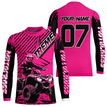 Load image into Gallery viewer, Pink ATV Racing Jersey Upf30+ Custom Motocross Jersey Men Women Extreme Riding Shirt for Kids MHT200