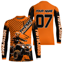 Load image into Gallery viewer, Orange ATV Racing Jersey Upf30+ Custom Motocross Jersey Men Women Extreme Riding Shirt for Kids MHT200