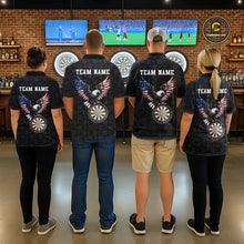 Load image into Gallery viewer, Custom American Eagle Dart Jersey for Women Dartboard Shirt Gift for Dart Players and Teams Polo &amp; 1/4-Zip DHT2
