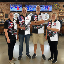 Load image into Gallery viewer, Custom Funny Dartboard Shirt for Women American Dart Shirt for Team Polo &amp; 1/4-Zip Dart League DHT5