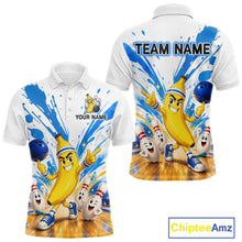 Load image into Gallery viewer, White polo shirt with cartoon characters and 'Team Name' text on a white background