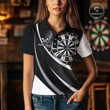 Load image into Gallery viewer, Personalized Grey Dart Shirt for Team Dart Jersey for Women Dartboard League Uniform DHT11