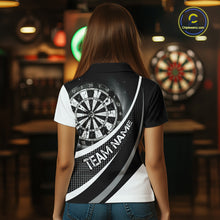 Load image into Gallery viewer, Personalized Grey Dart Shirt for Team Dart Jersey for Women Dartboard League Uniform DHT11