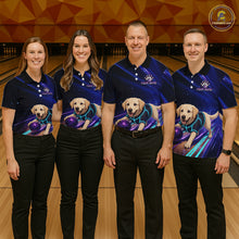 Load image into Gallery viewer, Neon Funny Labrador Retriever Bowling Shirt for Women Custom Bowling Team Jersey Polo &amp; 1/4-Zip QZT992