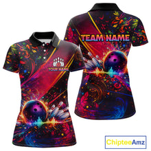 Load image into Gallery viewer, Custom Retro Music Bowling Shirt for Women Bowling Jersey Polo &amp; 1/4-Zip Bowling Tournament QZT954