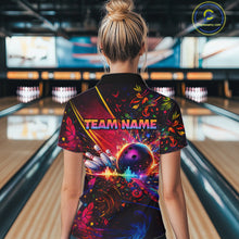 Load image into Gallery viewer, Custom Retro Music Bowling Shirt for Women Bowling Jersey Polo &amp; 1/4-Zip Bowling Tournament QZT954