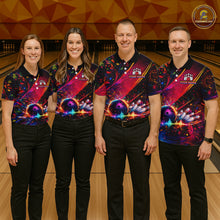 Load image into Gallery viewer, Custom Retro Music Bowling Shirt for Women Bowling Jersey Polo &amp; 1/4-Zip Bowling Tournament QZT954