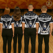 Load image into Gallery viewer, Custom Funny Cow Bowling Shirt for Women Camo Bowling League Jersey Polo &amp; Quarter-Zip QZT871