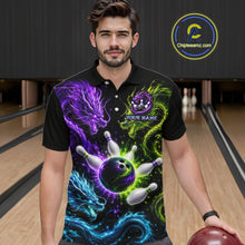 Load image into Gallery viewer, Multicolor Dragon Bowling Shirt for Men Custom Bowling Jersey Polo &amp; Quarter-Zip QZT1051