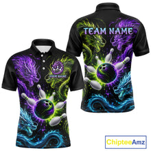 Load image into Gallery viewer, Multicolor Dragon Bowling Shirt for Men Custom Bowling Jersey Polo &amp; Quarter-Zip QZT1051
