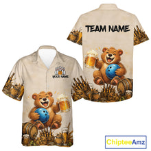 Load image into Gallery viewer, Beige shirt with teddy bear design and 'Team Name' text on a white background