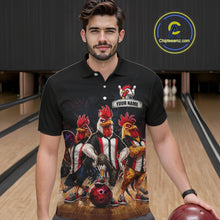 Load image into Gallery viewer, Custom Funny Chicken Family Bowling Shirt for Men Bowling Team Jersey Polo &amp; Quarter-Zip QZT1005