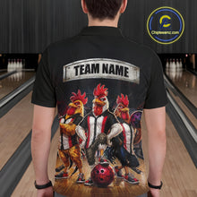Load image into Gallery viewer, Custom Funny Chicken Family Bowling Shirt for Men Bowling Team Jersey Polo &amp; Quarter-Zip QZT1005
